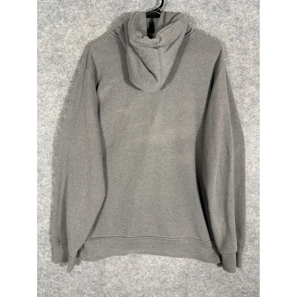 The North Face‎ Gray Hoodie Orange Logo Pullover Mens Sweatshirt